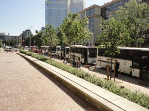 Police busses in front of Istanbul Technical University's Taşkışla building