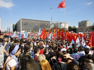 Hemmed in on the steps