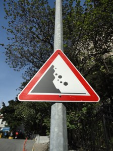Danger: falling hexagons, behind Rumeli Hisarı, October 10, 2015