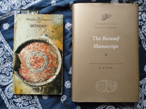 photo of two versions of Beowulf