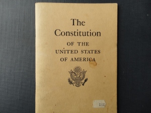 photo of booklet of US Constitution