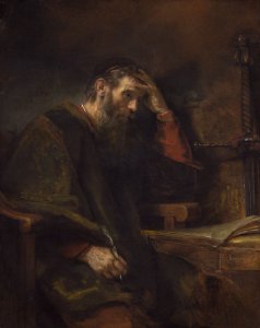 Rembrandt van Rijn (and Workshop?) (Dutch, 1606–1669), The Apostle Paul, c. 1657, oil on canvas (National Gallery of Art, Washington; Widener Collection)