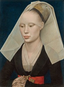 Rogier van der Weyden (Netherlandish, 1399/1400-1464), Portrait of a Lady, c. 1460, oil on panel, Andrew W. Mellon Collection