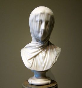 Giuseppe Croff, Italian, 1810–1869. Veiled Bust ("The Veiled Nun") c. 1863 marble (National Gallery of Art, Washington; Corcoran Collection)