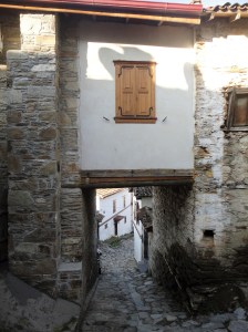 Covered passageway between stone houses, Şirince, January, 2018