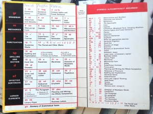 Front endpaper of the Harbrace handbook