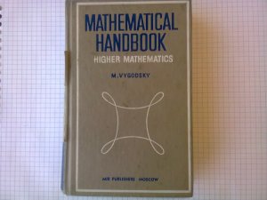 Book cover: Mathematical Handbook: Higher Mathematics, M. Vygodsky, Mir Publishers, Moscow. Decoration: a square drawn smoothly, with loops instead of corners
