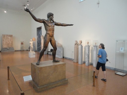 Zeus poised to throw a thunderbolt