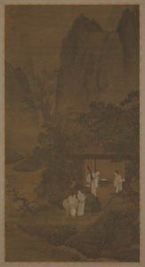 Mountains with small figures