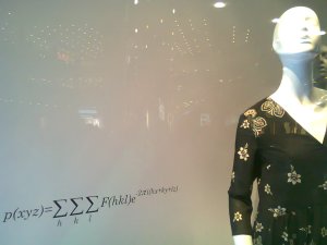 Mannequin in front of summation formula