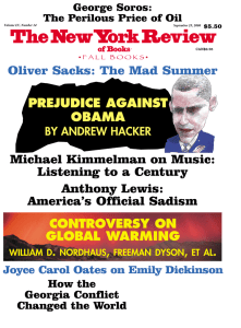 Cover the September 25, 2008 issue of NYRB