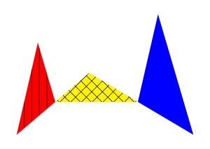 The three triangles are described below.